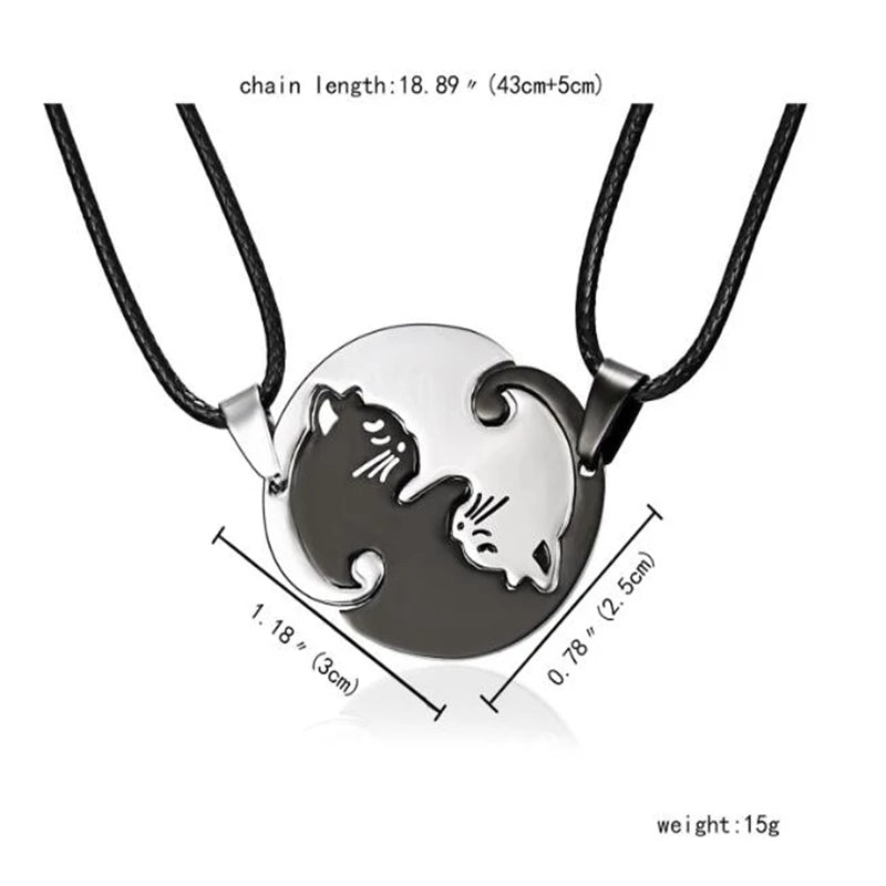 BFF Hug Pendant (Black & White)