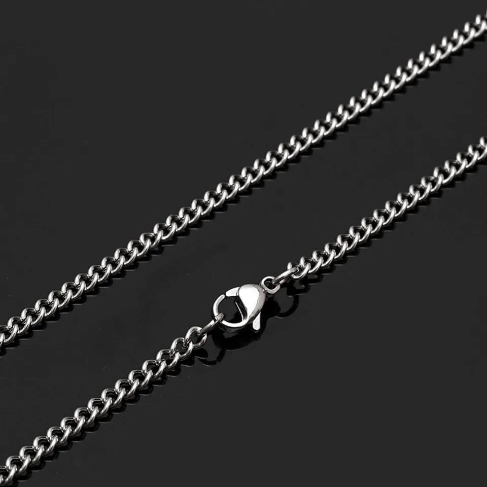 2mm Silver Light weight Figaro Link Neck Chain For Men