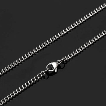 2mm Silver Light weight Figaro Link Neck Chain For Men