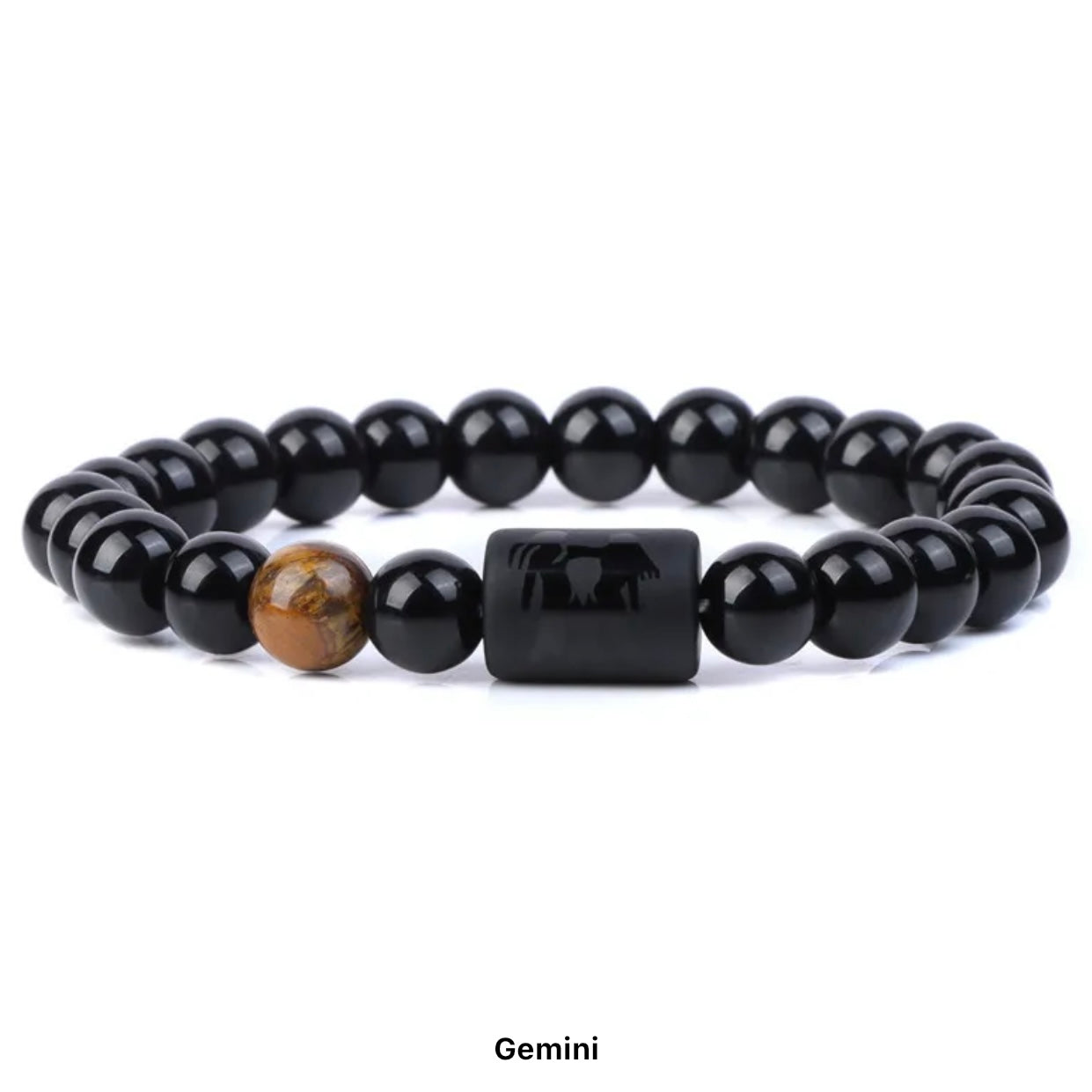 Gemini Zodiac Horoscope Sign Beads Bracelet