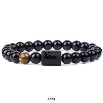 Aries Zodiac Horoscope Sign Beads Bracelet