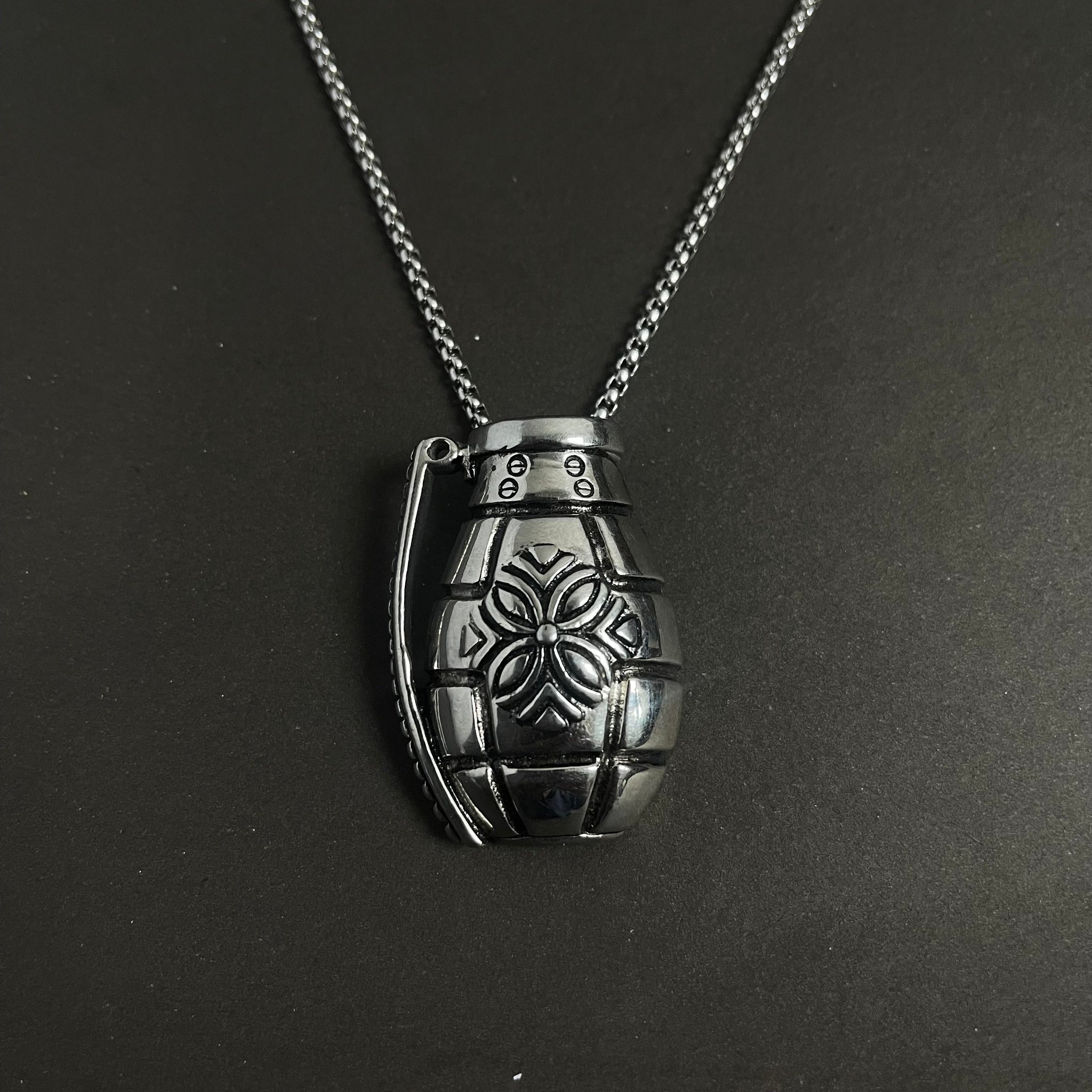 Grenade Pendant Necklace For Men