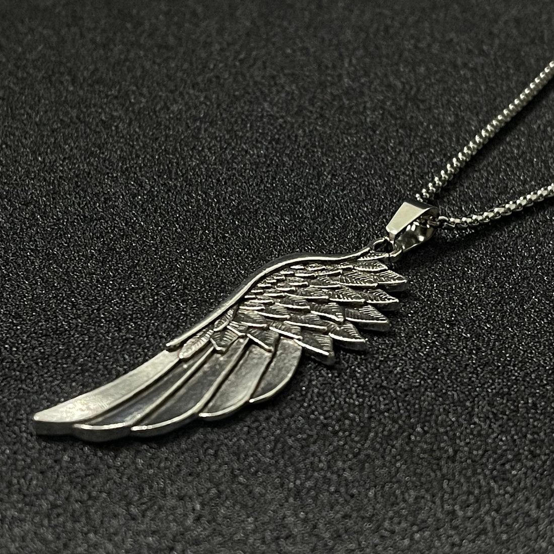 Antique Silver Wing Pendant For Men