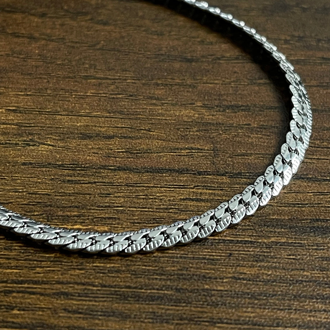 3mm Silver Miami Link Neck Chain For Men