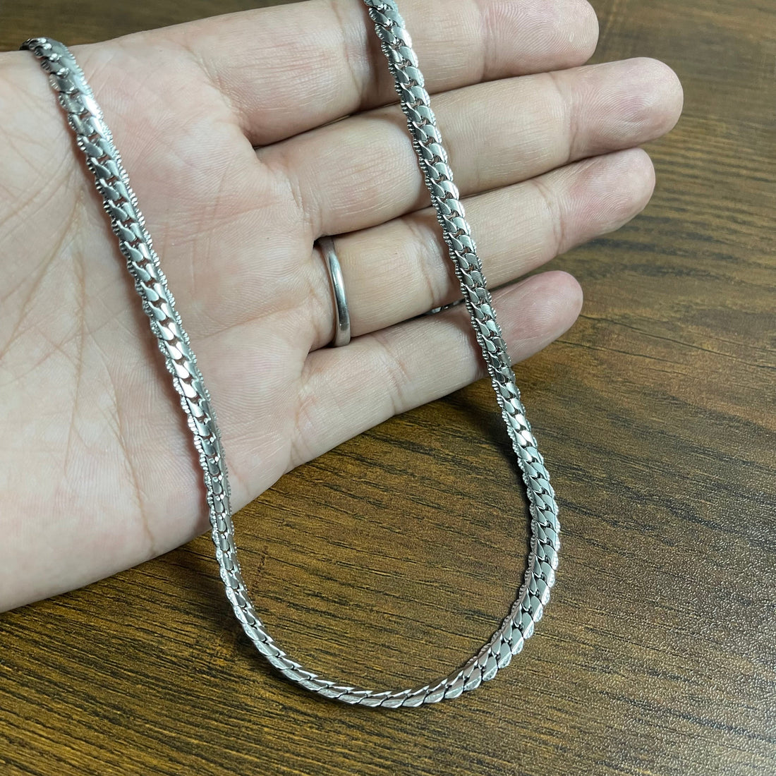 5mm Silver Miami Link Neck Chain For Men