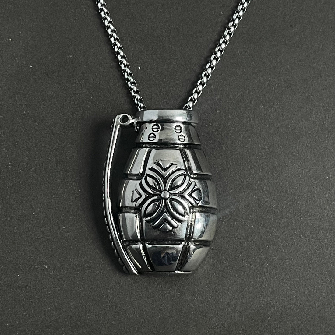 Grenade Pendant Necklace For Men