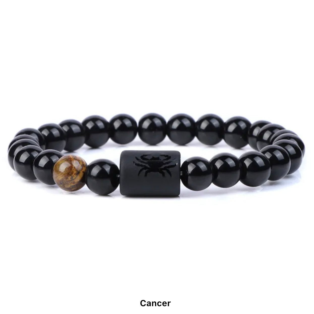 Cancer Zodiac Horoscope Sign Beads Bracelet