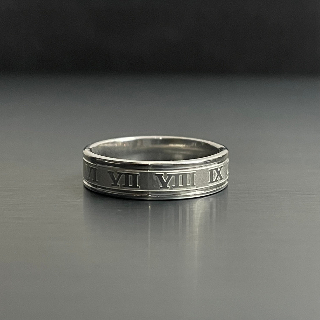 Slver Titanium Roman Ring