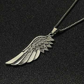 Antique Silver Wing Pendant For Men