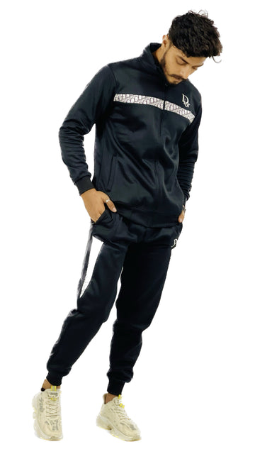 D-ior Premium Slim Fit Track Suit - Black