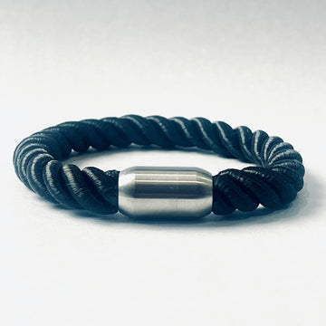 Black Rope Magnetic Bracelet For Men