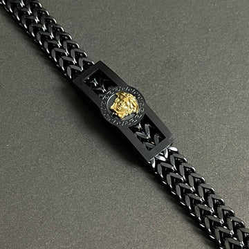 Black VRS Crown Foxtail Bracelet for Men