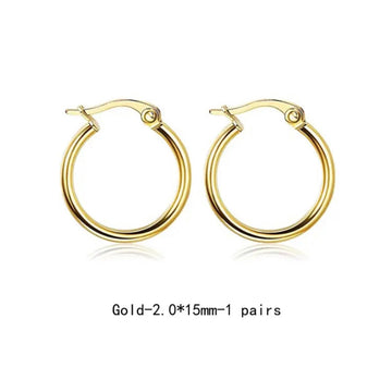 Golden Piercing Simple Bali Stud Earring For Men