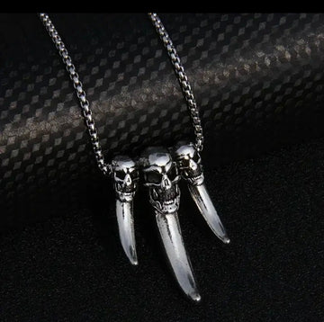 Skull Claw Antique Pendant Necklace