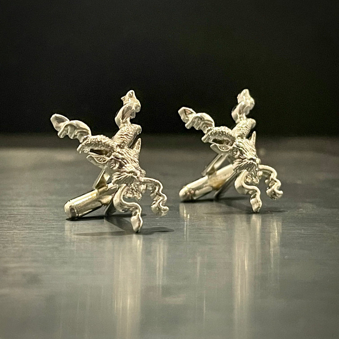 Silver Markhor Cufflinks For Men