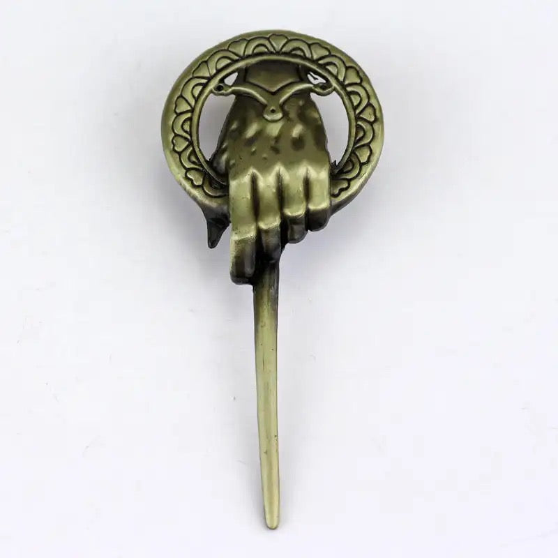 Antique Gold Hand Of The King Brooch