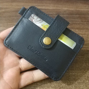 Navy Blue Leather Wallet