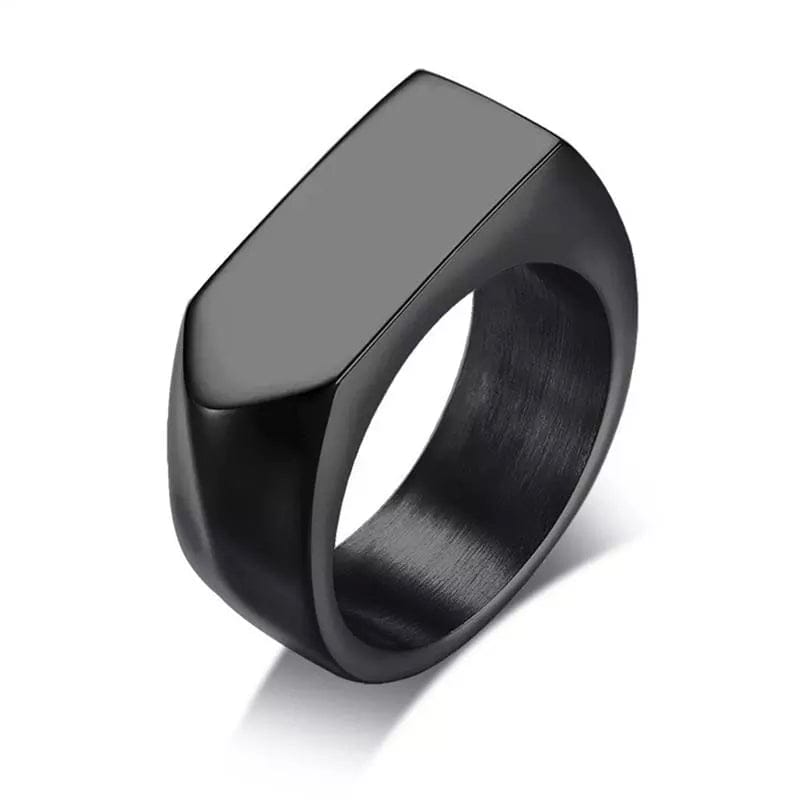 Black Arrow Signet Ring For Men