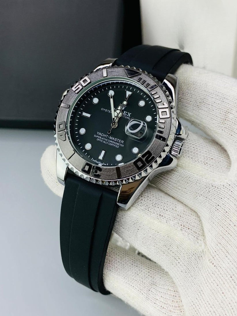 Rolex YM Straps Silver Black