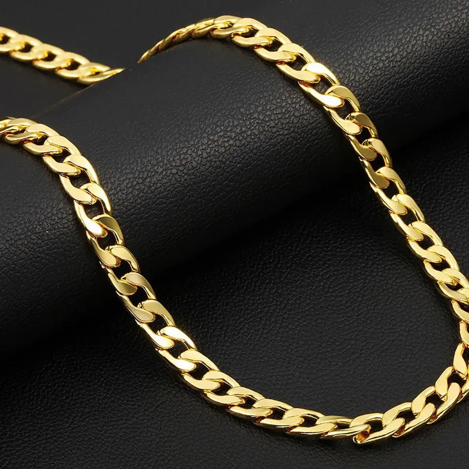 12mm Punk Cuban Gold Chain Necklace For Men