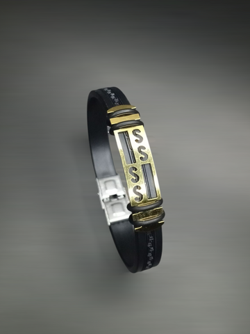 Smart Gold Rubber Bracelet