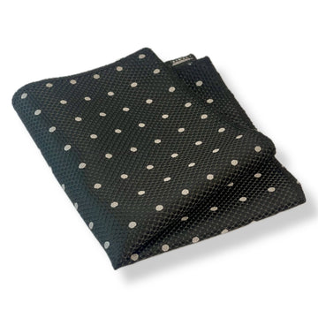 Black Polka Dots Pocket Square For Men