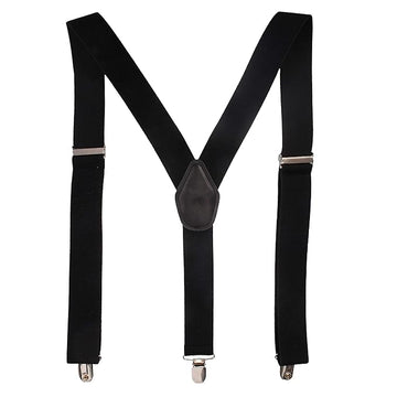 Black Elastic Suspender For Men