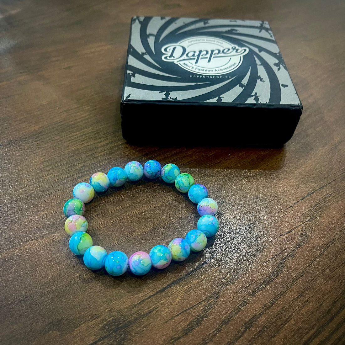 8mm Funky Rainbow Beads Bracelet For Men Women