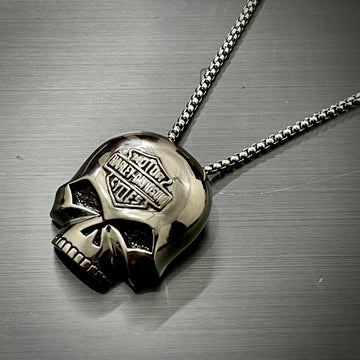 Harley Davidson Skull Heavy Pendant Necklace For Men