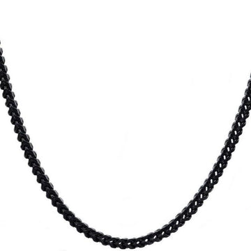 3mm Black Square Foxtail Long Neck Chain