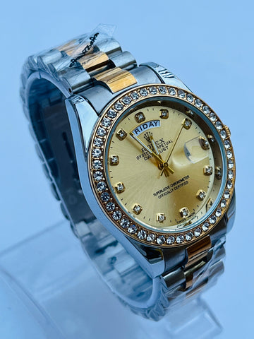 Rolex Day-Date Oyster Perpetual  Diamond Bezel Watch